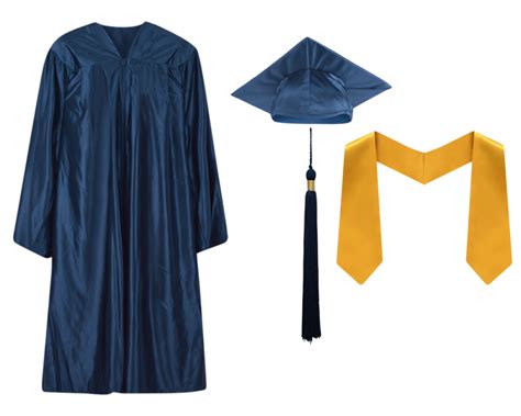 Pre K Kindergarten Graduation Cap Gown Tassel And Stole Set Shiny Finish Graduation Outlet