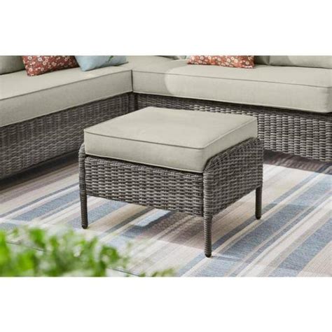 Hampton Bay Chasewood Brown 4 Piece Wicker Patio Conversation Set With