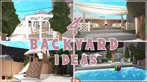 Bloxburg 4 Aesthetic Backyards Ideas Youtube