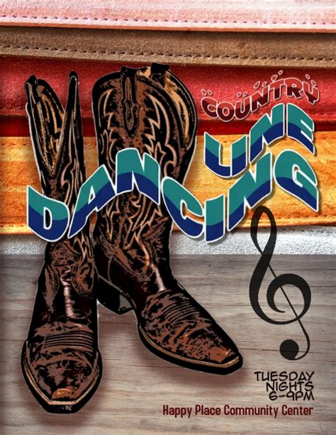 Country Line Dancing Template Postermywall