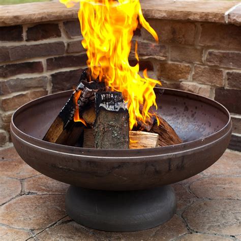 Shop Ohio Flame 24 In W Natural Steel Wood Burning Fire Pit At