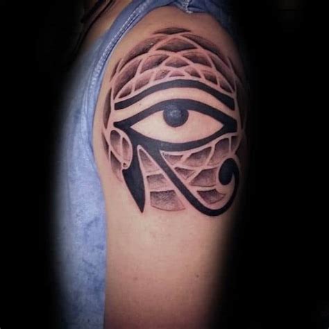 Horus eye tattoo images designs from eye of horus hand tattoo. 50 Eye Of Horus Tattoo Designs For Men - Egyptian ...