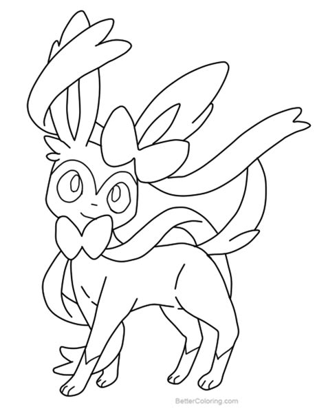 Sylveon Coloring Pages Lineart By Jaidenneo5x Free Printable Coloring