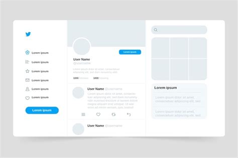 Twitter Profile Template Vectors And Illustrations For Free Download