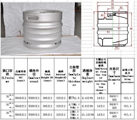 Silvery Color European Keg For Brewing Equipment Full