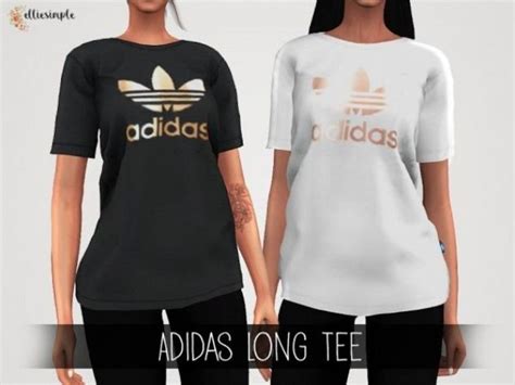 The Sims 4 Elliesimple Adidas Long Tee Outdoorwood In 2020 Sims 4