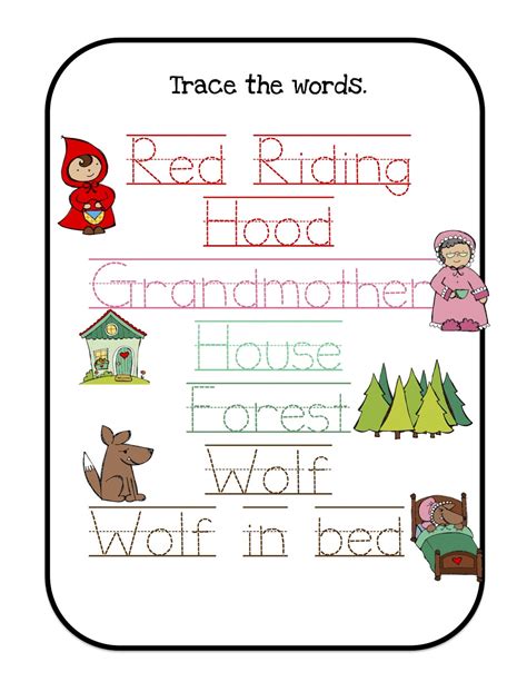 Preschool Printables: Red Riding Hood | Fairytale lessons, Red riding hood art, Red riding hood