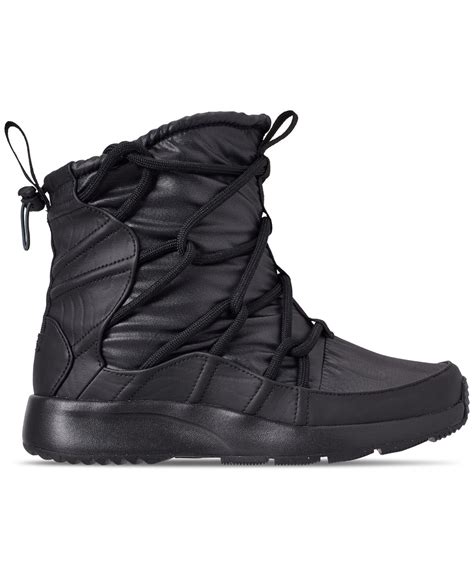 Nike Synthetic Tanjun High Rise Sneaker Boots In Black Black Anthracite
