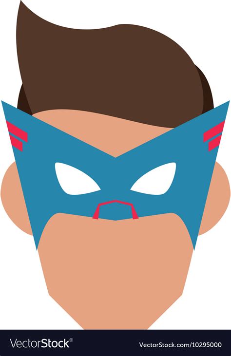 Superhero Superman Mask Face Design Royalty Free Vector