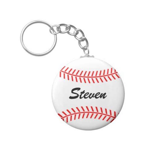Personalized Baseball Keychain With Custom Name Zazzle Personalized