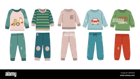 Boys Pajamas Set Textile Night Clothes For Kids Sleepwear Bedtime