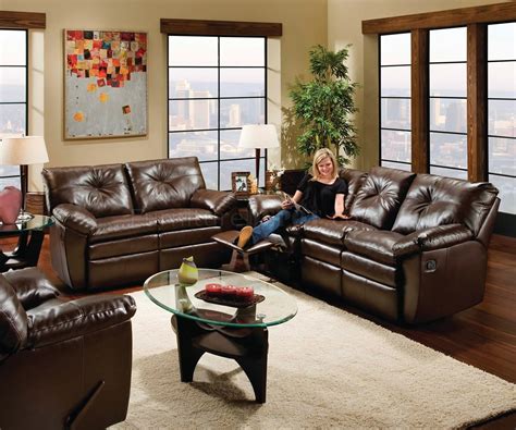 Black Or Brown Bonded Leather Modern Dual Motion Living Room