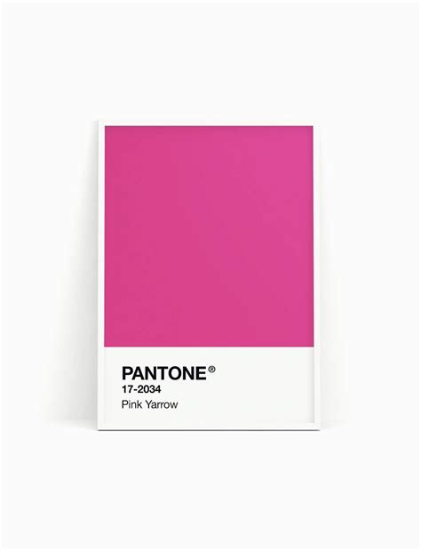 Pantone Print Pantone Poster Pantone Pink Yarrow Pantone Etsy