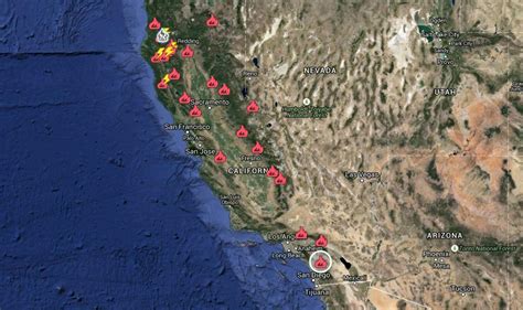 California Wildfires Map 2015 Latest Update Ca Fires Double In Size