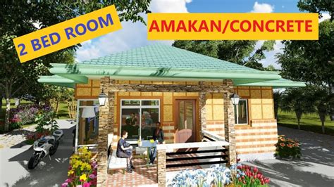 Half Amakan Half Concrete Low Budget House Design Youtube
