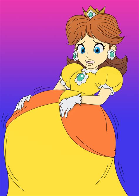 Princess Daisys Bigger And Bigger Balloon Belly By Akira Devilman666