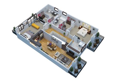 Real Estate 3d Floor Plans Design Rendering Samples Examples