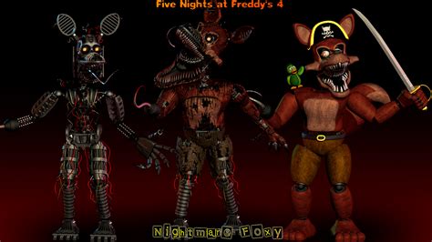 Nightmare Foxy Model Showcase Fnaf 4 Blender By Chuizaproductions On