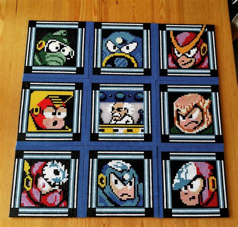 Mega Man 2 Boss Screen Mega Man Perler Bead Art Mega Man 2