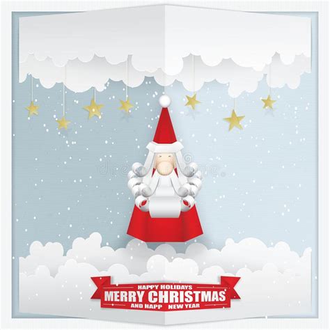 Frohe Weihnachten Mit Netter Santa Claus Reindeer Und Schneemann Vektor