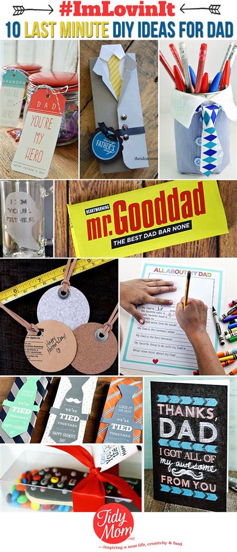 Raise your hand if you're looking for last minute birthday gifts because you forgot to buy it until now. 10 Last Minute Father's Day Ideas | Father's day diy, Dad ...