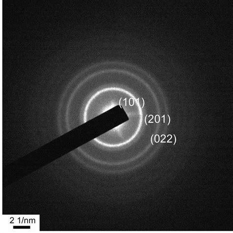 Tem Images And The Corresponding Selected Area Electron Diffraction