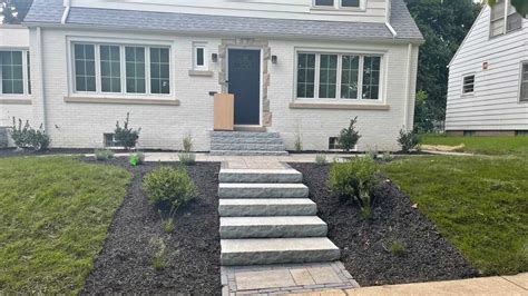 Ledgestone Steps And Paver Walkway Remodel Grow Pros Lawn Care Llc
