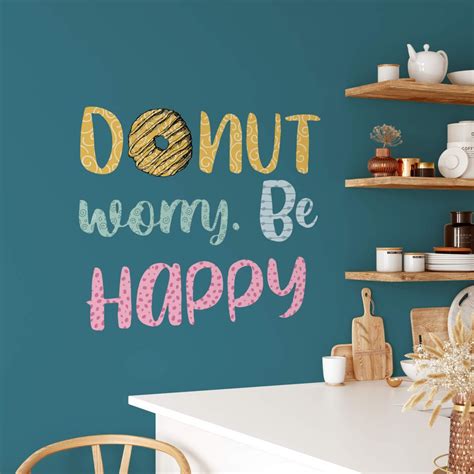 Adesivo Murale Donut Worry Be Happy Wall Artit