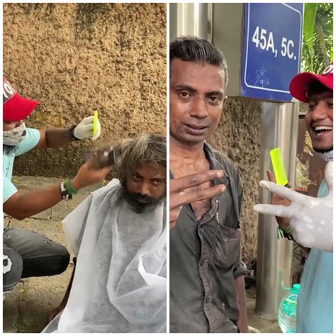 Simple Act Of Kindness Brings This Homeless Man A Fresh Look 😍