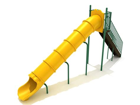 8 Foot Straight Tube Slide Commercial Playground Equipment Pro