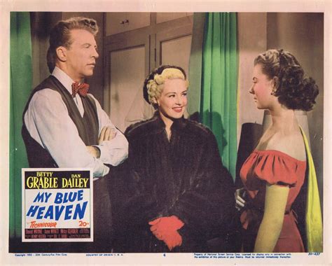 My Blue Heaven Lobby Card 4 Betty Grable Dan Dailey Moviemem Original