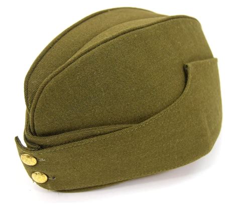 British Army Side Cap 1940s Ww2 Forage Chip Hat Uniform Khaki Green