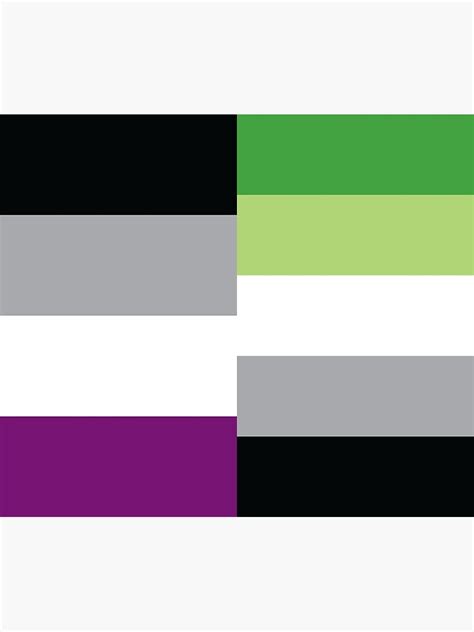 Asexual Aromantic Dual Pride Flag Photographic Print For Sale By Asexualowls Redbubble