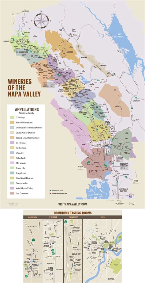 Napa Valley Winery Map Plan Your Visit To Our Wineries