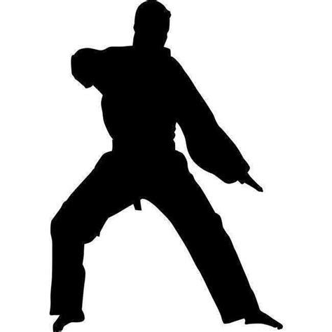 Karate Silhouette Stencils4 Flying Kick Karate Stencil Karate