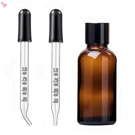 Eye Dropper For Essential Oils Pipettes Dropper With Black Rubber Head