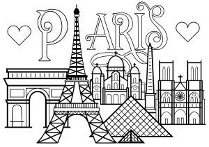 We even posted some old maps of the city of paris, which show the evolution of the. Paris - Coloring Pages for Adults