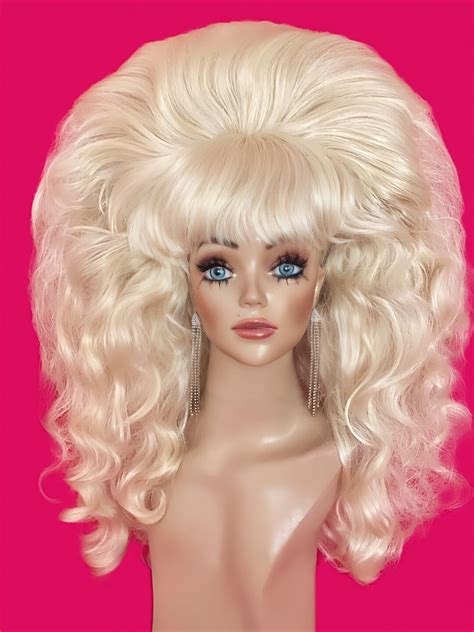 lady bunny wig beehive wig 1960s wig costume wig double stacked drag queen wig heat