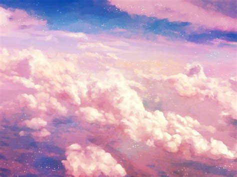 Pink clouds canvas wrap pastel aesthetic landscapes. "Pink Clouds" by bevsi | Redbubble