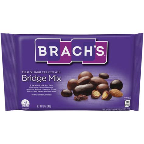 Brachs Milk And Dark Chocolate Bridge Mix 12oz Five And Dime Sweets