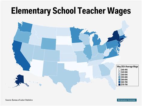 Elementary School Teacher Salary Map Business Insider