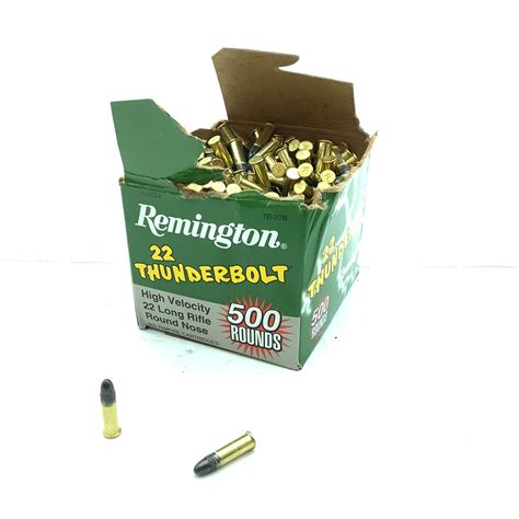 Remington Thunderbolt Hv 22 Lr 40 Grain Lrn Ammunition Approx 450 Rounds