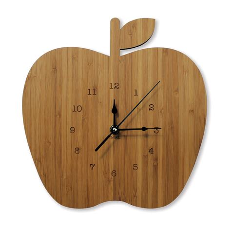 Apple Wooden Wall Clock Nursery And Kids Decor By Nestaccessories