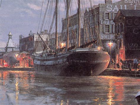John Stobart Cleveland Moonlight Arrival In The Cuyahoga River C 1876