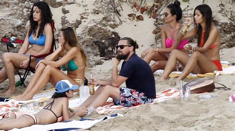 Leonardo Dicaprio Partying With A Bevy Of Bikini Beauties In St Barth