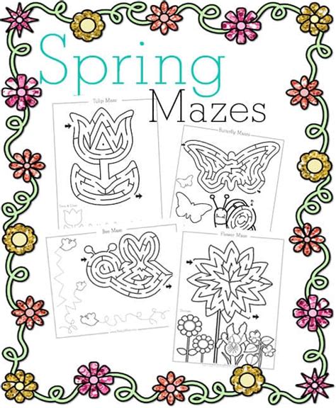 Free Spring Mazes For Kids Brainy Maze