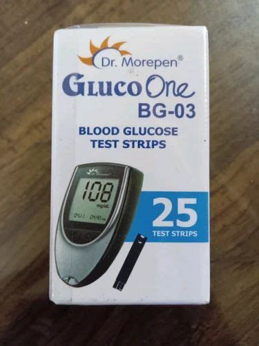 Dr Morepen BG 03 Gluco One Blood Glucose 25 Test Strip At Rs 315 Box