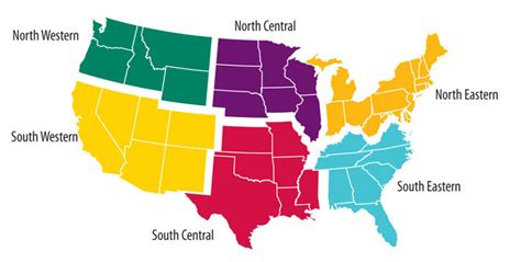 Us Southern North East Map Diagram Quizlet