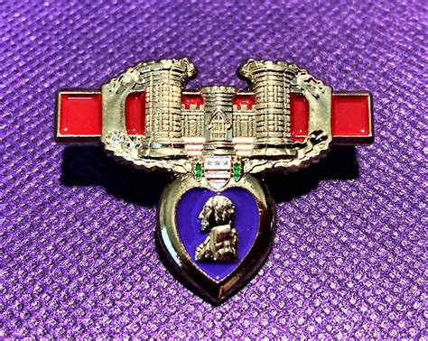 Combat Engineer Purple Heart Pin Command Headquarters