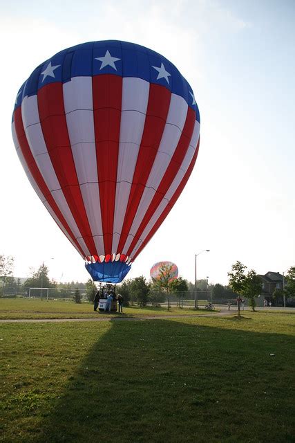 Hot Air Balloon In Soccer Field This One Landed On The